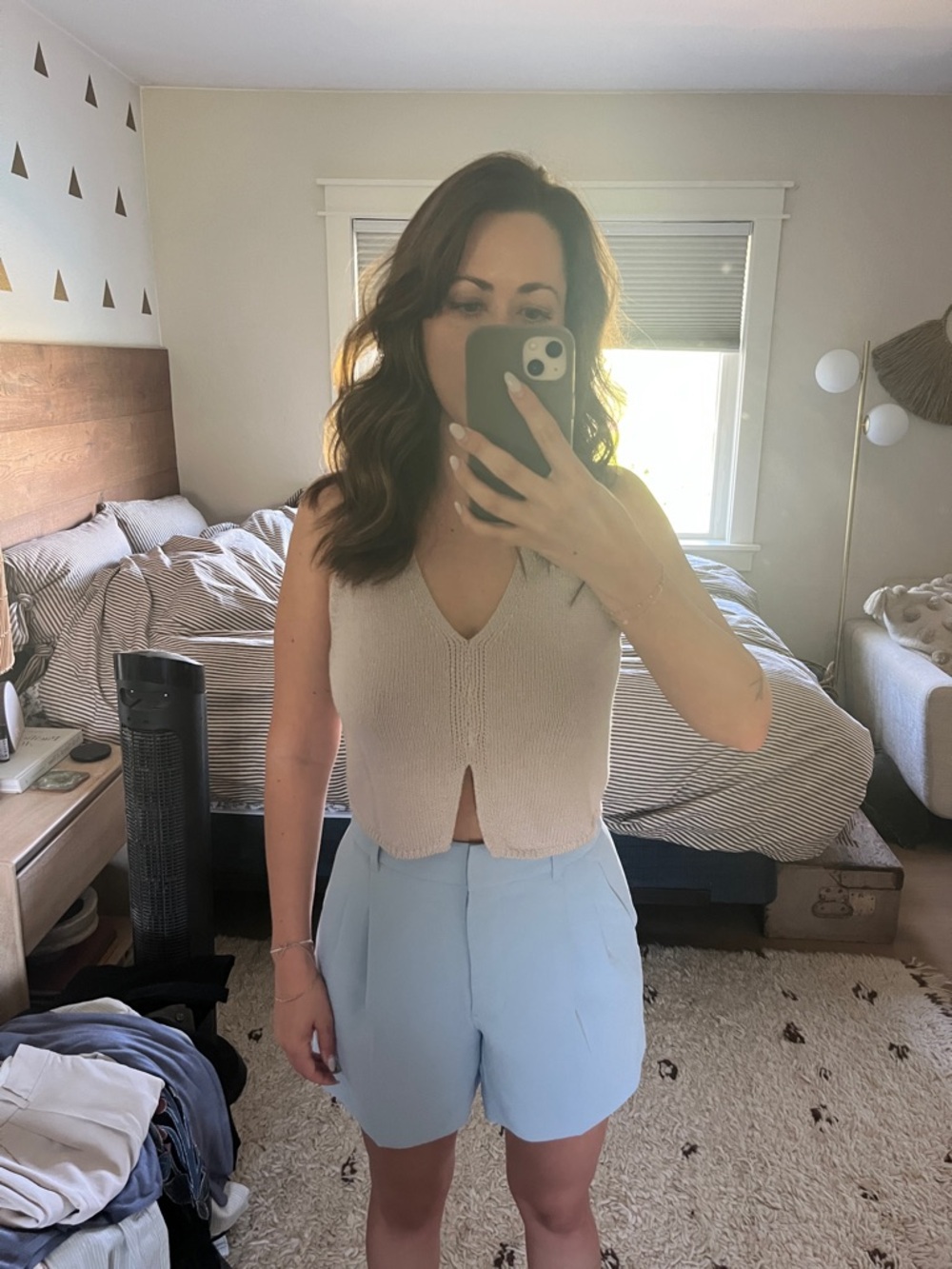 Aritzia Light Blue Effortless Shorts Size 4